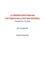 la chirurgia percutanea nel trattamento delle fratture vertebrali