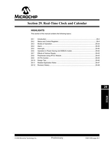 Section. 29 Real-Time Clock and Calendar (RTCC)