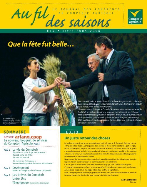 Fil Des Saisons #14 Hiver 2005/2006 - Comptoir Agricole