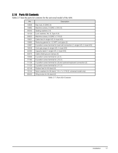 920i Installation Manual V4.01 - Rice Lake Weighing Systems