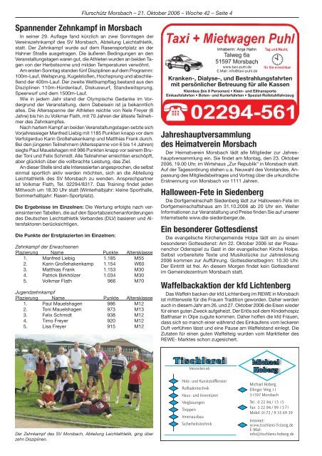 131. Ausgabe vom 21.10.2006 - Gemeinde Morsbach