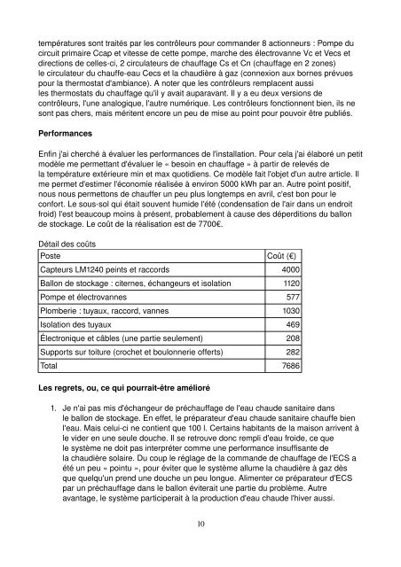 Le compte rendu de l'installation de FranÃ§ois. - APPER Solaire