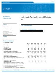 La Segunda Aseg. de Riesgos del Trabajo S.A. - Moody's