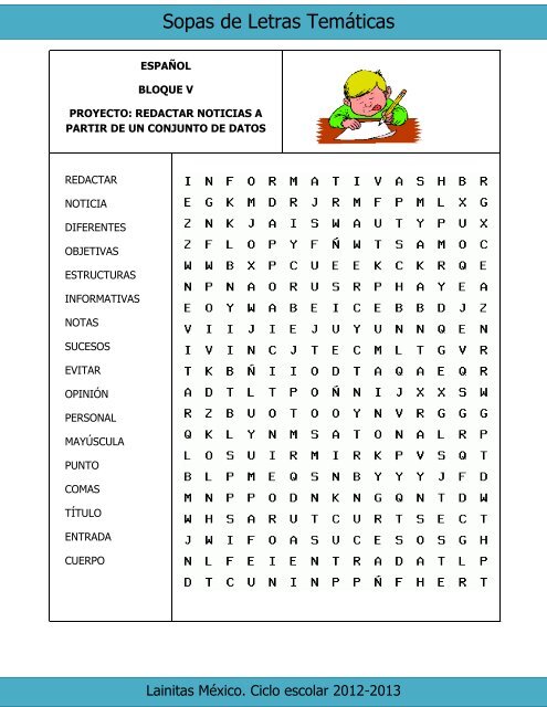 4to Grado - Bloque 5 - Sopa de Letras.pdf