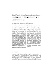 Neue Befunde zur PluralitÃƒÂ¤t der Lebensformen - Zeitschrift fÃƒÂ¼r ...