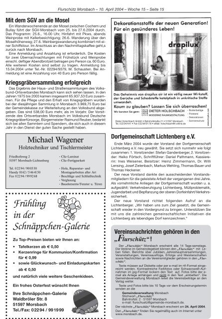 67. Ausgabe vom 10.04.2004 - Gemeinde Morsbach