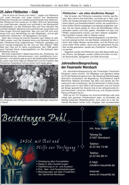 67. Ausgabe vom 10.04.2004 - Gemeinde Morsbach