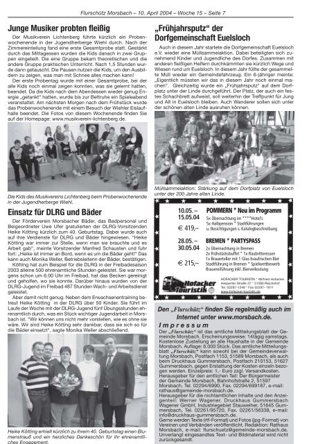 67. Ausgabe vom 10.04.2004 - Gemeinde Morsbach