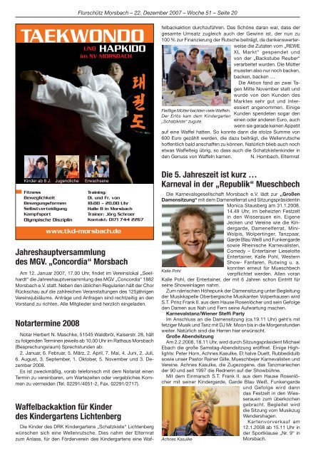 Ausgabe 160 vom 22.12.2007 - Gemeinde Morsbach