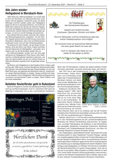 Ausgabe 160 vom 22.12.2007 - Gemeinde Morsbach