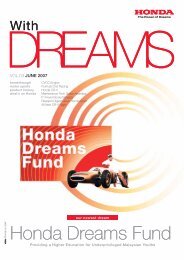 With DREAMS Magazine Vol.3 - Honda Malaysia