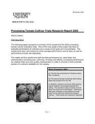 Processing Tomato Cultivar Trials Research Report 2002