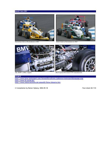 2002 Formel BMW - Motorsports Almanac