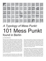 A Typology of Mess Punkt