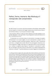 Pathos, forma, memoria: Aby Warburg e il - Firenze University Press
