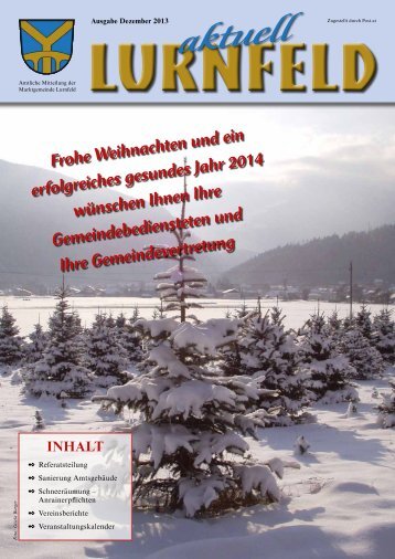 Lurnfeld aktuell Ausgabe Dezember 2013