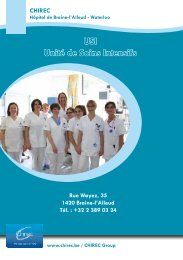 Brochure d'accueil Soins Intensifs Braine-L'Alleud - Chirec