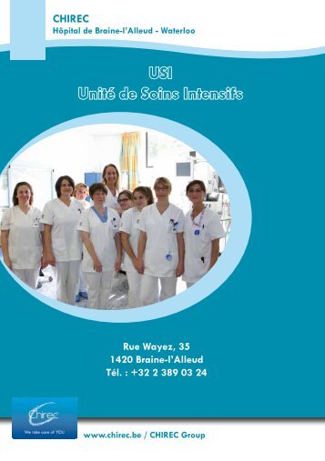 Brochure d'accueil Soins Intensifs Braine-L'Alleud - Chirec