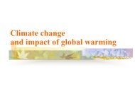 Climate change and impact of global warming