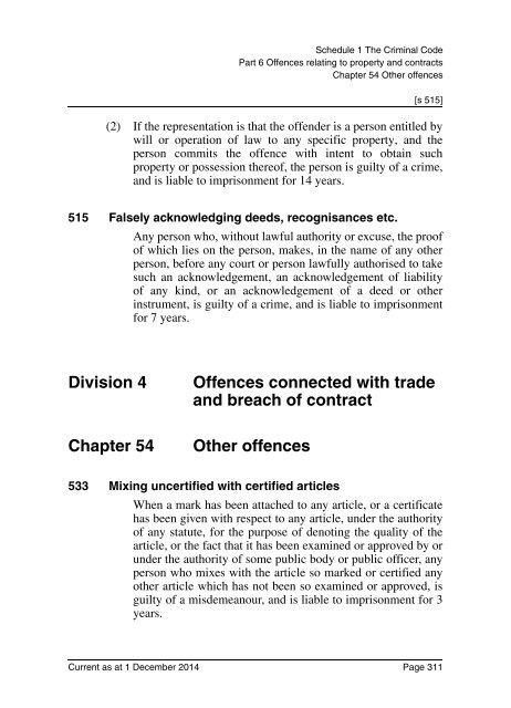 Criminal Code Act 1899 - Queensland Legislation