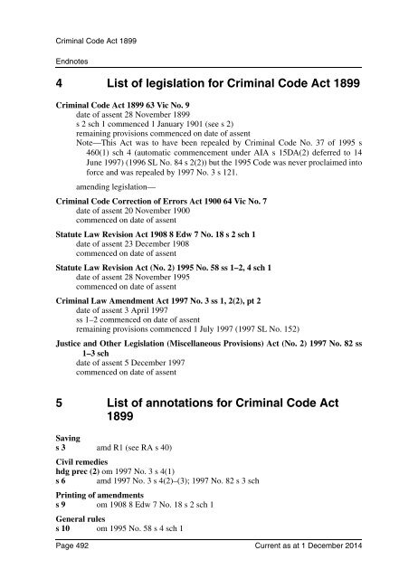 Criminal Code Act 1899 - Queensland Legislation