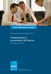 Postgraduaat in Accountancy & Finance - HUBRUSSEL.net