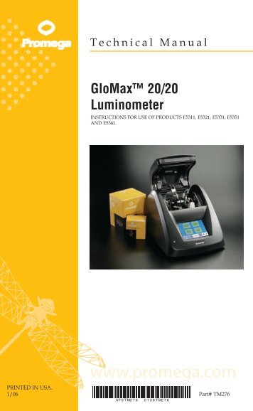 GloMaxâ¢ 20/20 Luminometer