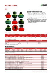 Piab suction cups B50 data sheet