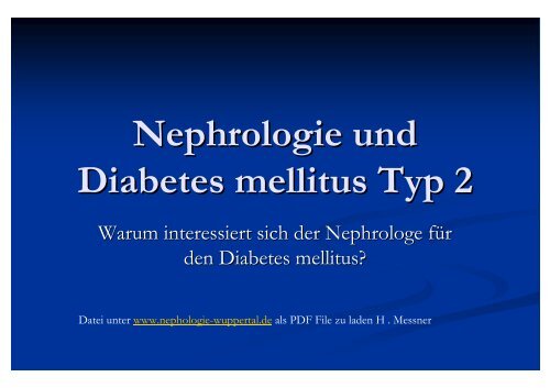 Nephrologie und Diabetes mellitus Typ 2