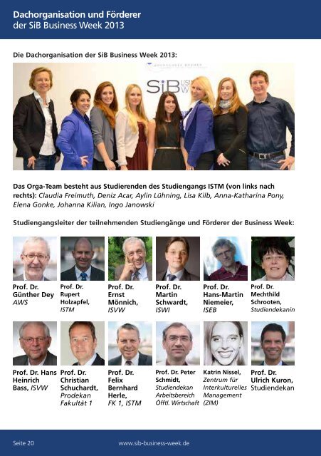 Programmheft - Die SiB Business Week