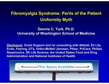 Fibromyalgia Syndrome: Perils of the Patient Uniformity Myth