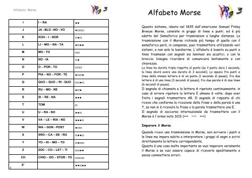 Alfabeto Morse - Perugia 3