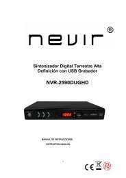 MANDO A DISTANCIA ORIGINAL TV NEVIR LED NVR 7400 42HD-N 42 FULL HD GRABADOR