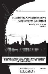 Reading MCA-Modified Grade 5 Item Sampler - Minnesota ...