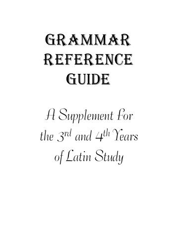 GRAMMAR REFERENCE GUIDE - Homestead