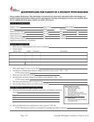 Seizure Questionnaire - Charleston School District