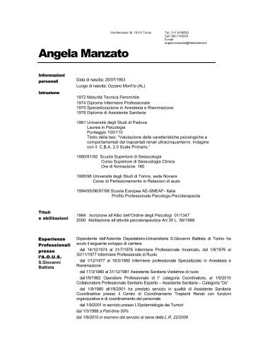 Angela Manzato - Ordinemedici.bz.it