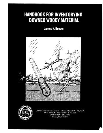 Handbook for inventorying downed woody material