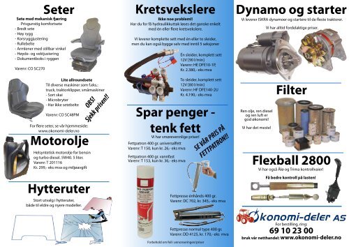 Redskapsfester TraktorbÃƒÂ¸ker VÃƒÂ¥rnyheter Sylindere - ÃƒÂ˜konomi-deler