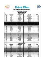 speed4 Bezirksfinale Liezen Autohaus Berger ... - Volkswagen
