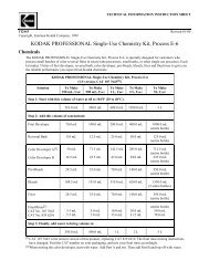 KODAK PROFESSIONAL Single-Use Chemistry Kit, Process E-6