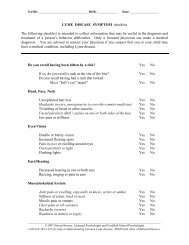 LYME DISEASE SYMPTOM checklist - The Institute for Behavior ...