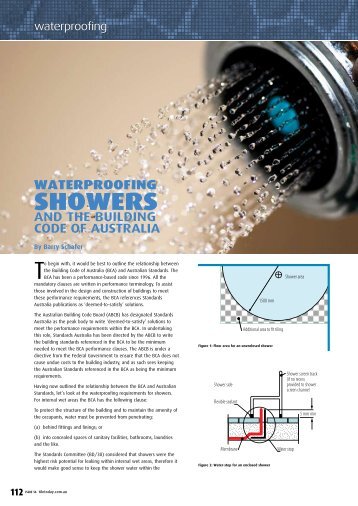 Waterproofing Showers & the Building Code of Australia - Infotile