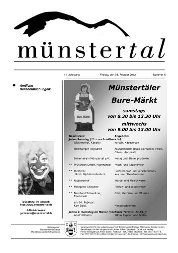 Münstertäler Bure-Märkt - Münstertal