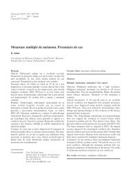 Metastaze multiple de melanom. Prezentare de caz - Chirurgia