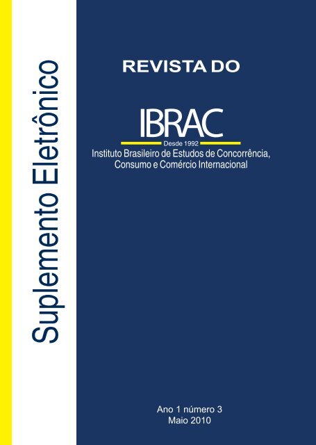 Suplemento Revista do Ibrac 03 2010
