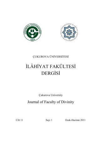 ÄLÃHÄYAT FAKÃLTESÄ DERGÄSÄ - Ãukurova Ãniversitesi ...