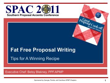 Fat Free Proposal Writing â Tips for a Winning Recipe - SPAC