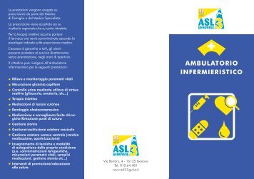 AMBULATORIO INFERMIERISTICO - ASL n.3 Genovese