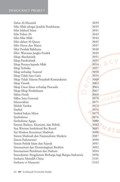 ensiklopedi nurcholish madjid - Democracy Project